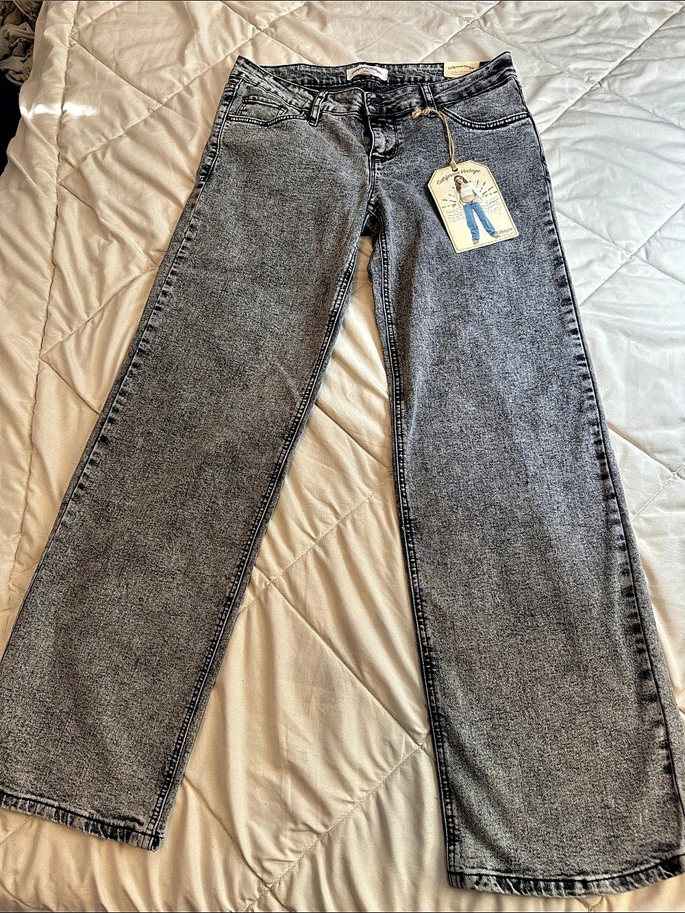 California Vintage Venice Loose Fit Gray Premium Denim Jeans Waist 5/27
